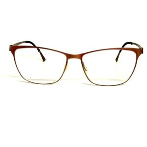 Lindberg Titanium Cat Eye Eyeglass Frames Matte Burgundy Plum Minimalist Danish